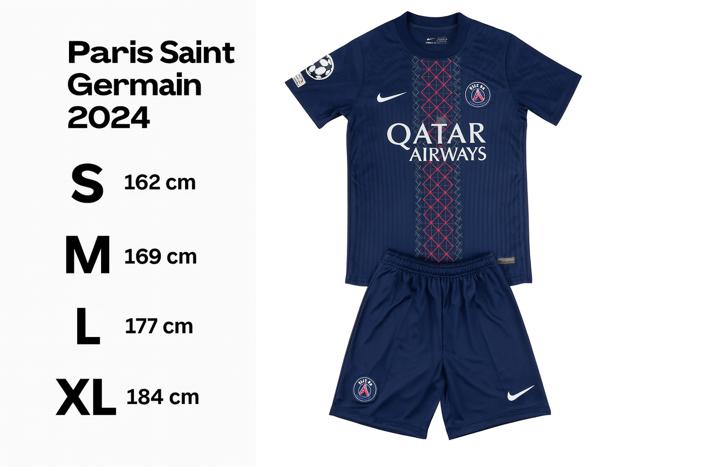 🔵 conjunto Paris Saint-Germain 2024 – Edición Qatar Airways
